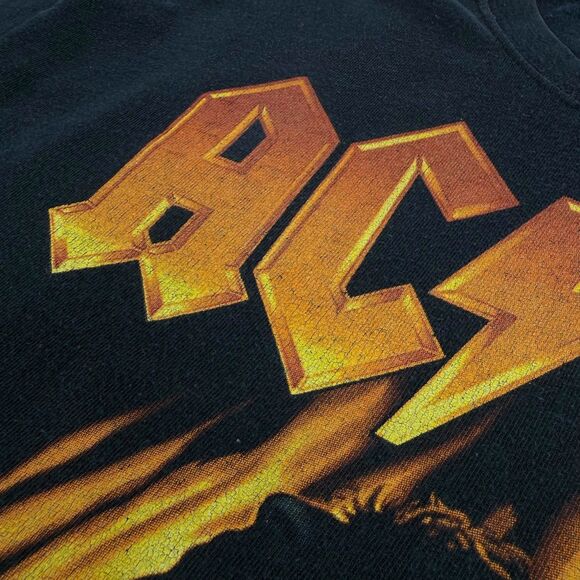 Vintage 2001 AC/DC Bonfire Promo Single Stitch Band T-Shirt Black Large USA - Picture 4 of 15